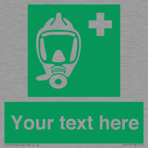 Custom sign safe condition Emergency escape breathing device